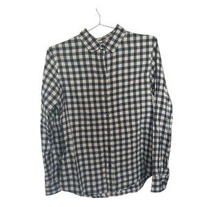 Banana Republic Soft Wash 100% Cotton Plaid Womens Shirt Size S